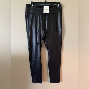 Fabletics Black Faux Leather-Effect Leggings